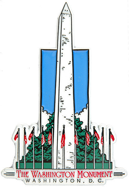 Rubber Magnet Large Washington DC Wash Mon.