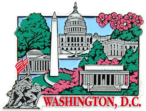 Rubber Magnet Large Washington DC Collage