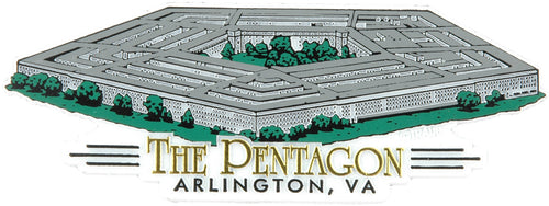Rubber Magnet Large Washington DC Pentagon