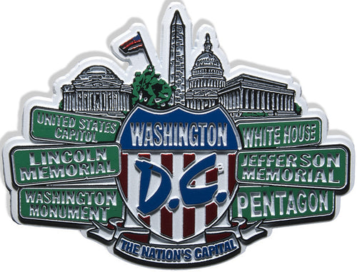 Rubber Magnet Large Washington DC Street Signs