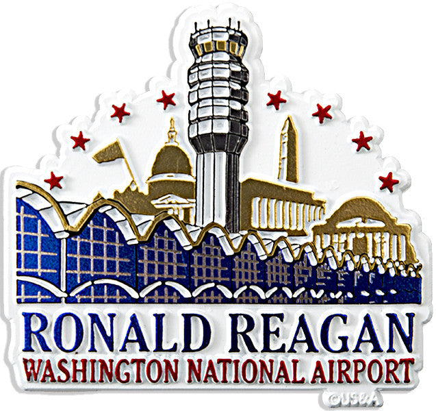 Rubber Magnet Large Reagan National Airport