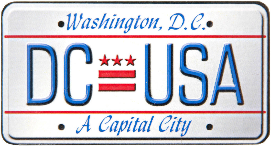 Magnet Wood License Plate Washington DC