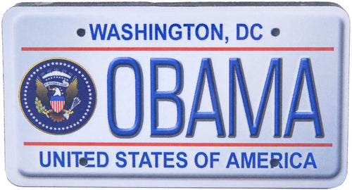 Magnet Wood License Plate Obama