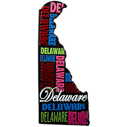 Rubber Magnet Large Delaware Repeating
