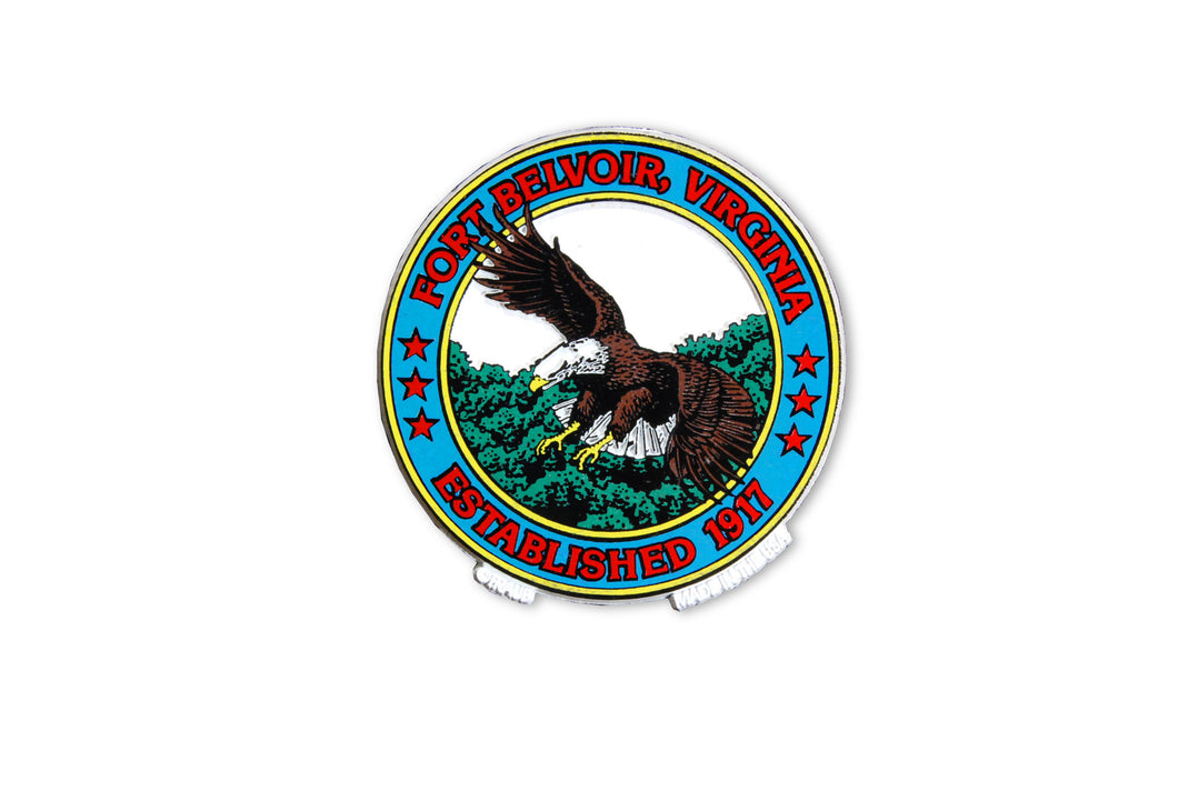 Magnet Large Rubber Ft Belvoir Eagle Est 1917