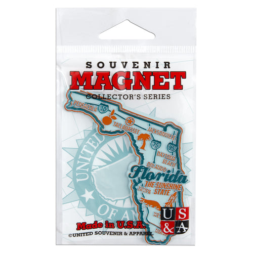 MGFL98 Magnet 3 Color Map Florida with Cities