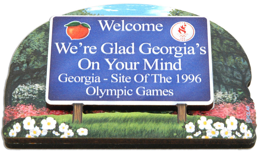 Magnet Wood Welcome Sign Georgia