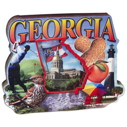MGGA57 Magnet Wood Montage Georgia