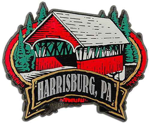 Rubber Magnet Large Harrisburg Bridge