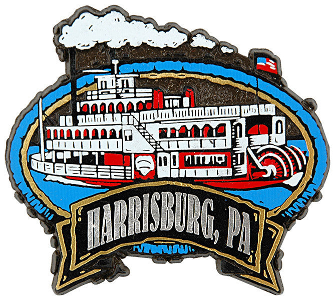 Rubber Magnet Large Harrisburg Steamboat