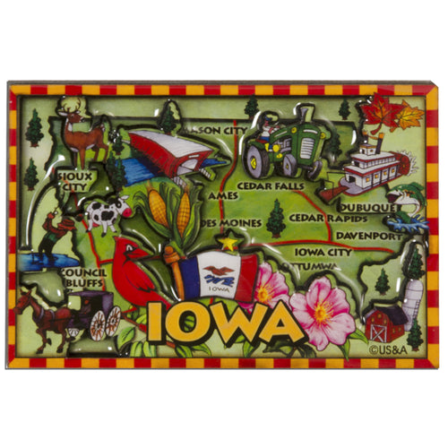 MGIA88 Magnet / Dual Level Epoxy - Iowa Map