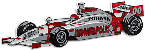 Rubber Magnet Large Indianapolis Race Car