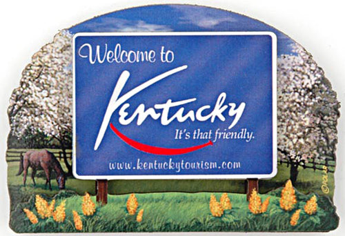 Magnet Wood Welcome Sign Kentucky