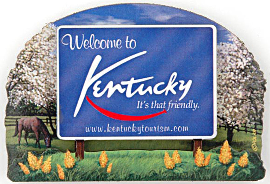 Magnet Wood Welcome Sign Kentucky