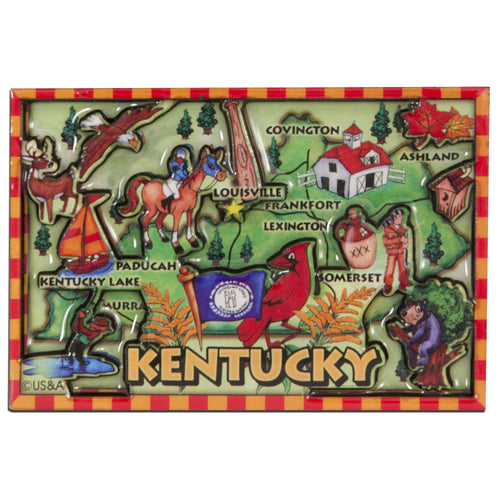 Magnet - Dual Level Epoxy - Kentucky Map