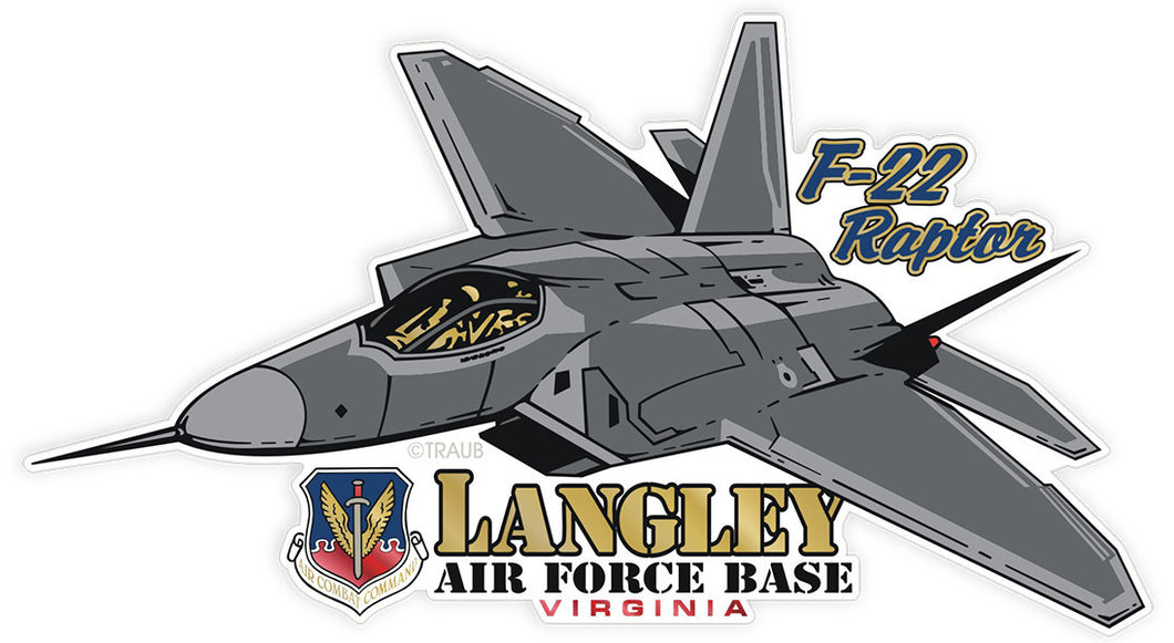 Rubber Magnet Jumbo Langley AFB F22