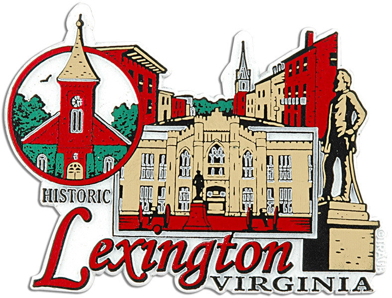 Rubber Magnet Large Lexington Virginia Montage