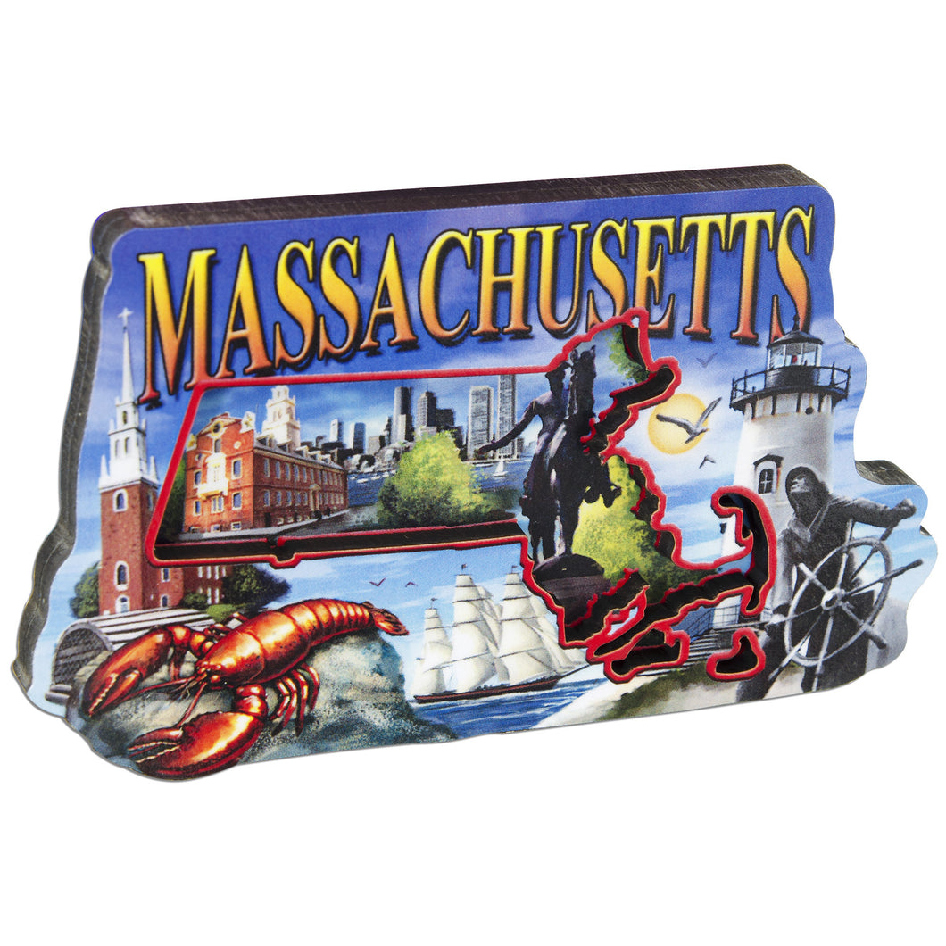 MGMA57 Magnet Wood Montage Massachusetts
