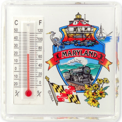 Thermometer Magnet Lucite Maryland Montage