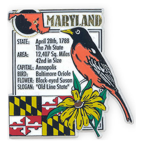Rubber Magnet Large Maryland History