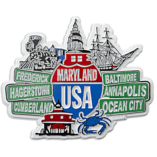 Rubber Magnet Large Maryland Signs