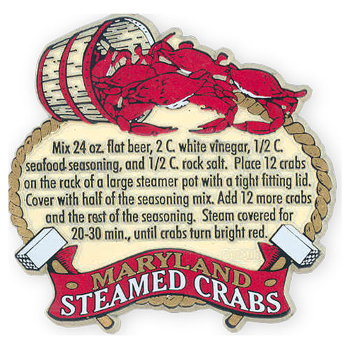 Rubber Magnet Large Maryland Steamed Crabs