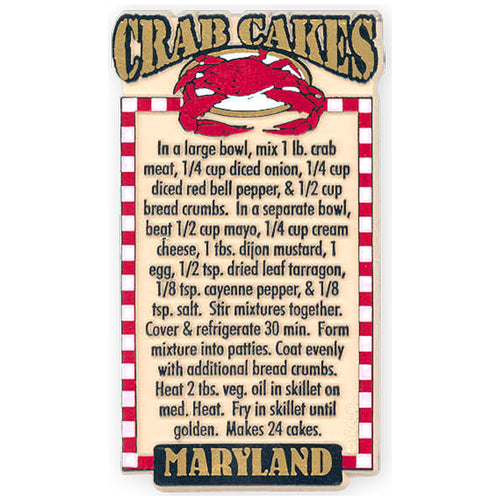 Rubber Magnet Large Maryland Crab Cakes