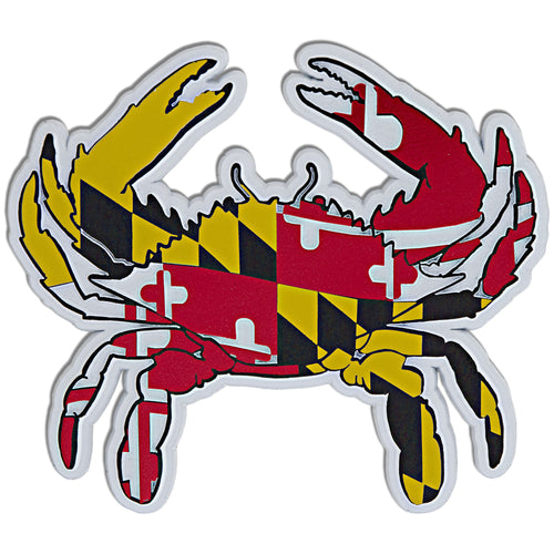 Rubber Magnet Large Maryland Crab Flag