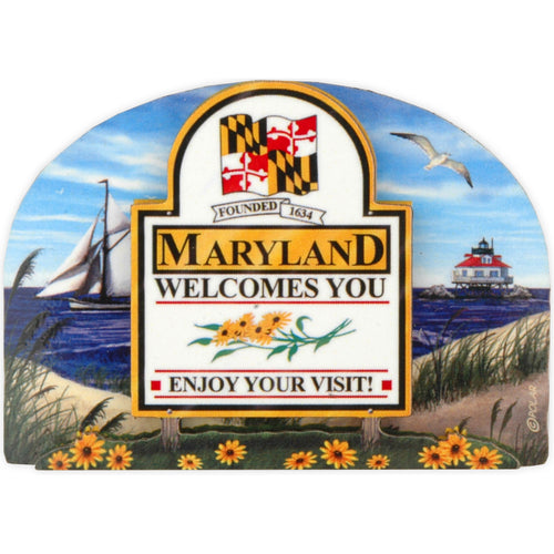 Magnet Wood Welcome Sign Maryland