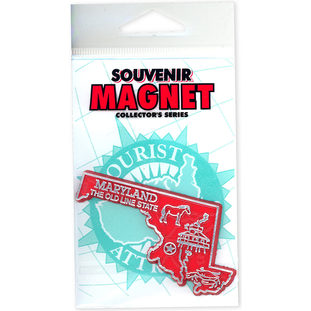 MagnetSmall Rubber Polybag Maryland Map