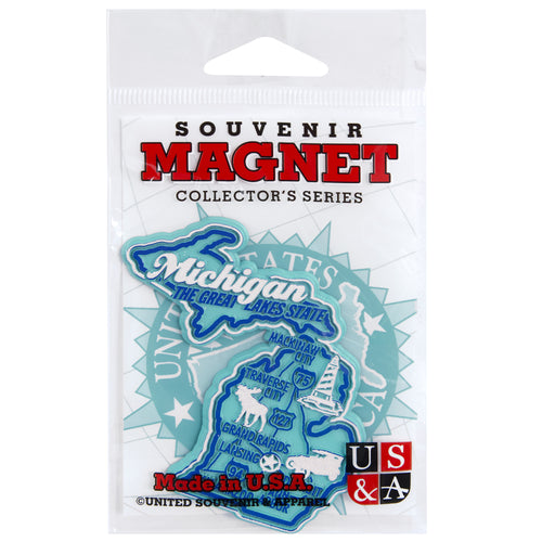 MGMI98 Magnet - 3 Color Map Michigan