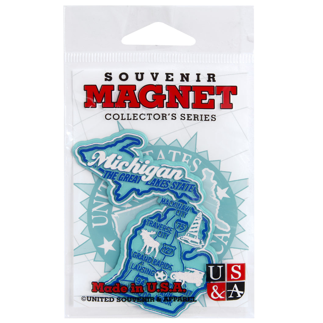 MGMI98 Magnet - 3 Color Map Michigan