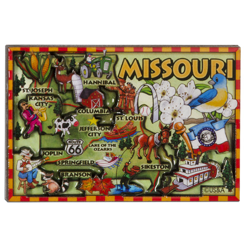 MGMO88 Magnet / Dual Level Epoxy - Missouri Map