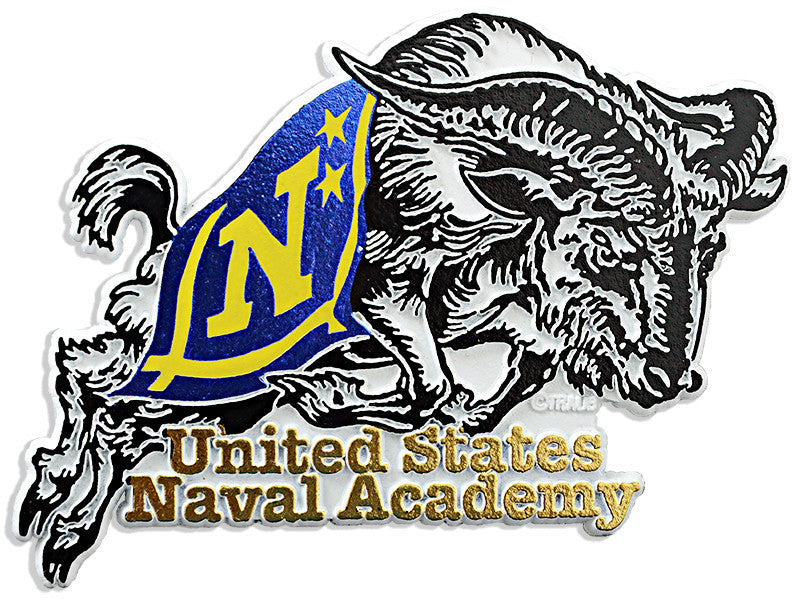 Magnet Large Rubber Navy Leaping Goat