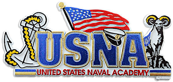 Magnet Large Rubber U.S.N.A. Word