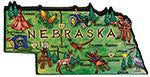 Magnet - Large Artwood - Nebraska Map