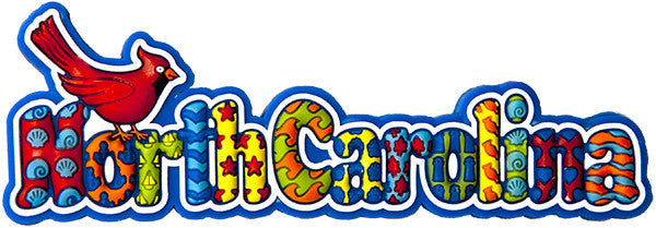 Magnet Raised Word North Carolina