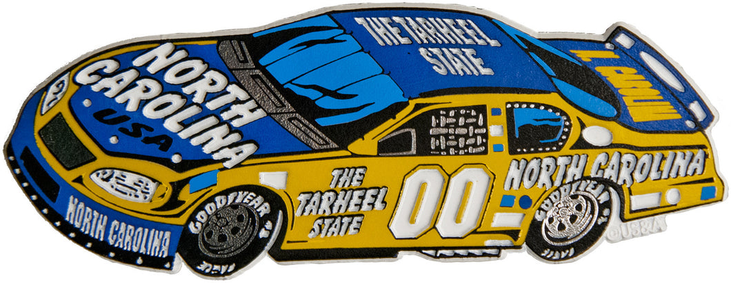 Rubber Magnet Large North Carolina Race Car