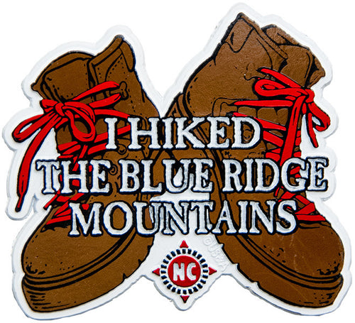 Rubber Magnet Large I Hiked The Blue Ridge Mountains NC