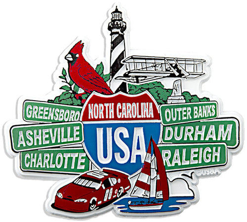 Rubber Magnet Large North Carolina Signs