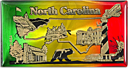 Magnet Rainbow Foil North Carolina