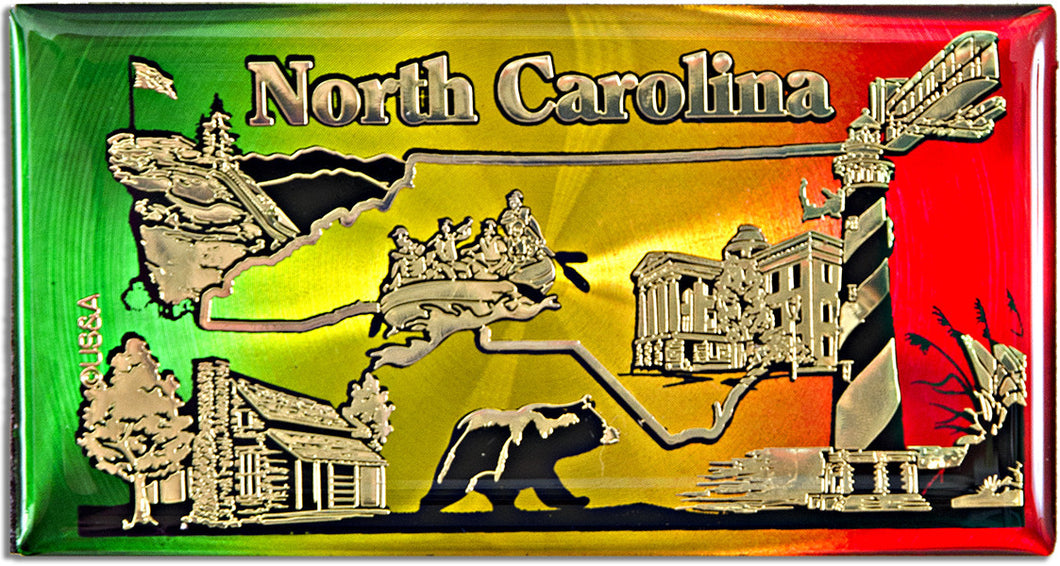 Magnet Rainbow Foil North Carolina