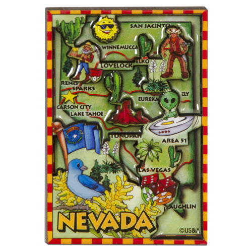 MGNEV88 Magnet Dual Level Epoxy Nevada Map