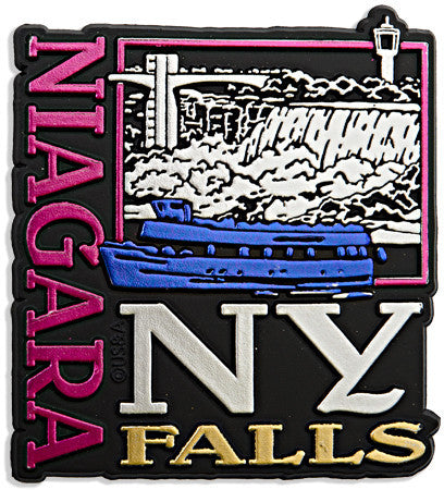 Rubber Magnet Large Niagara Falls Metallic Square