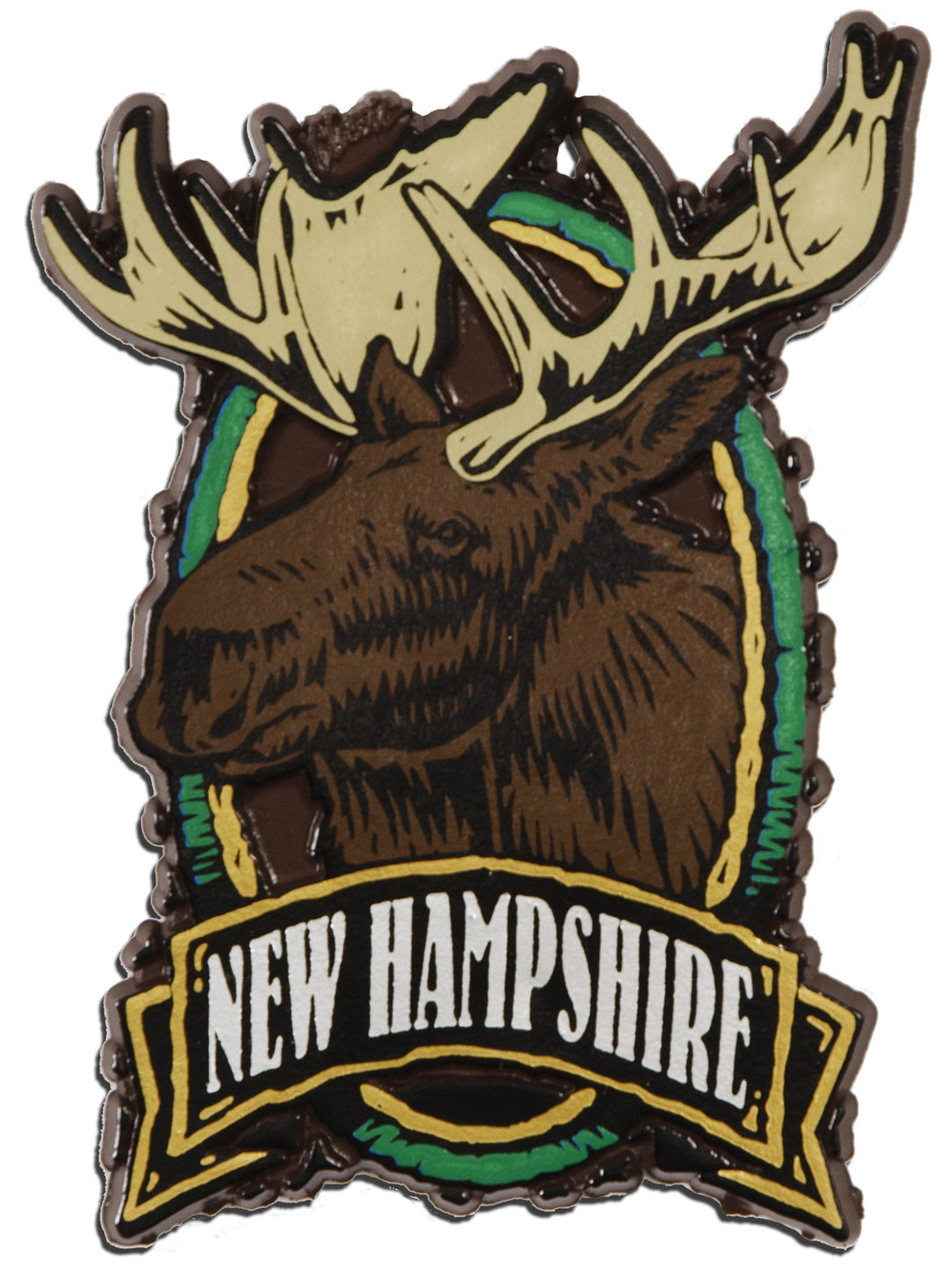 MGNH20 Large Rubber Magnet New Hampshire Moose Oval