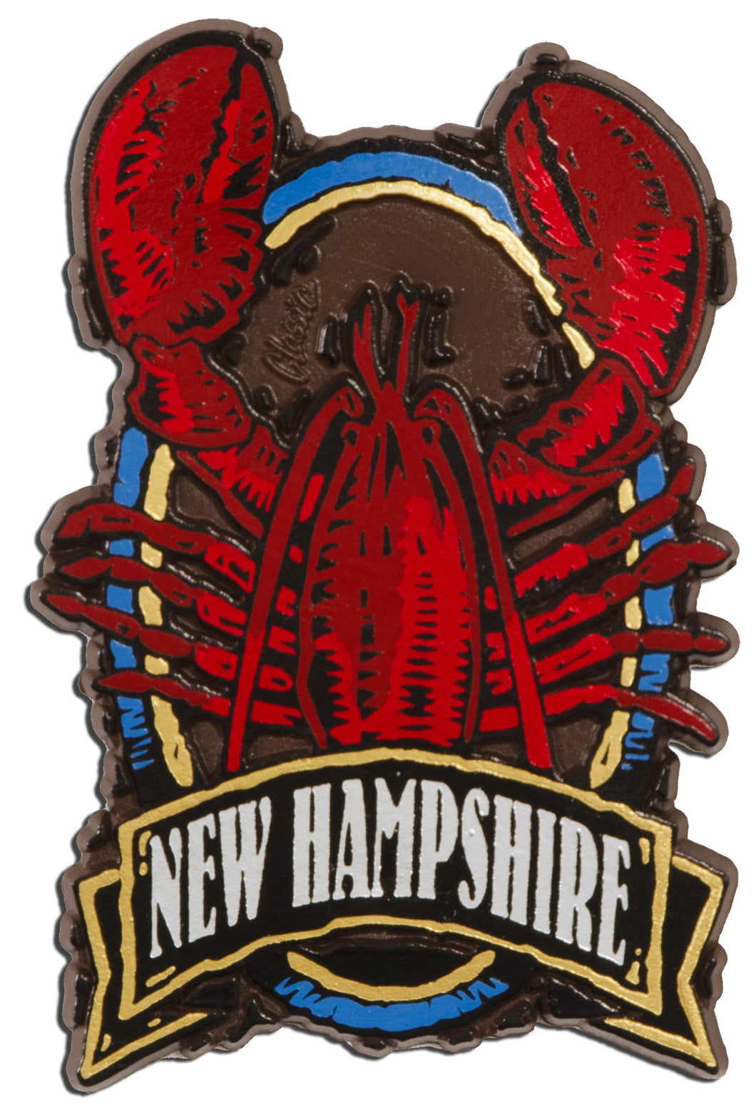 MGNH21 Large Rubber Magnet New Hampshire Lobster Oval