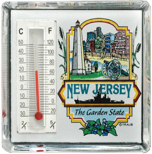 Thermometer Magnet Lucite New Jersey Montage
