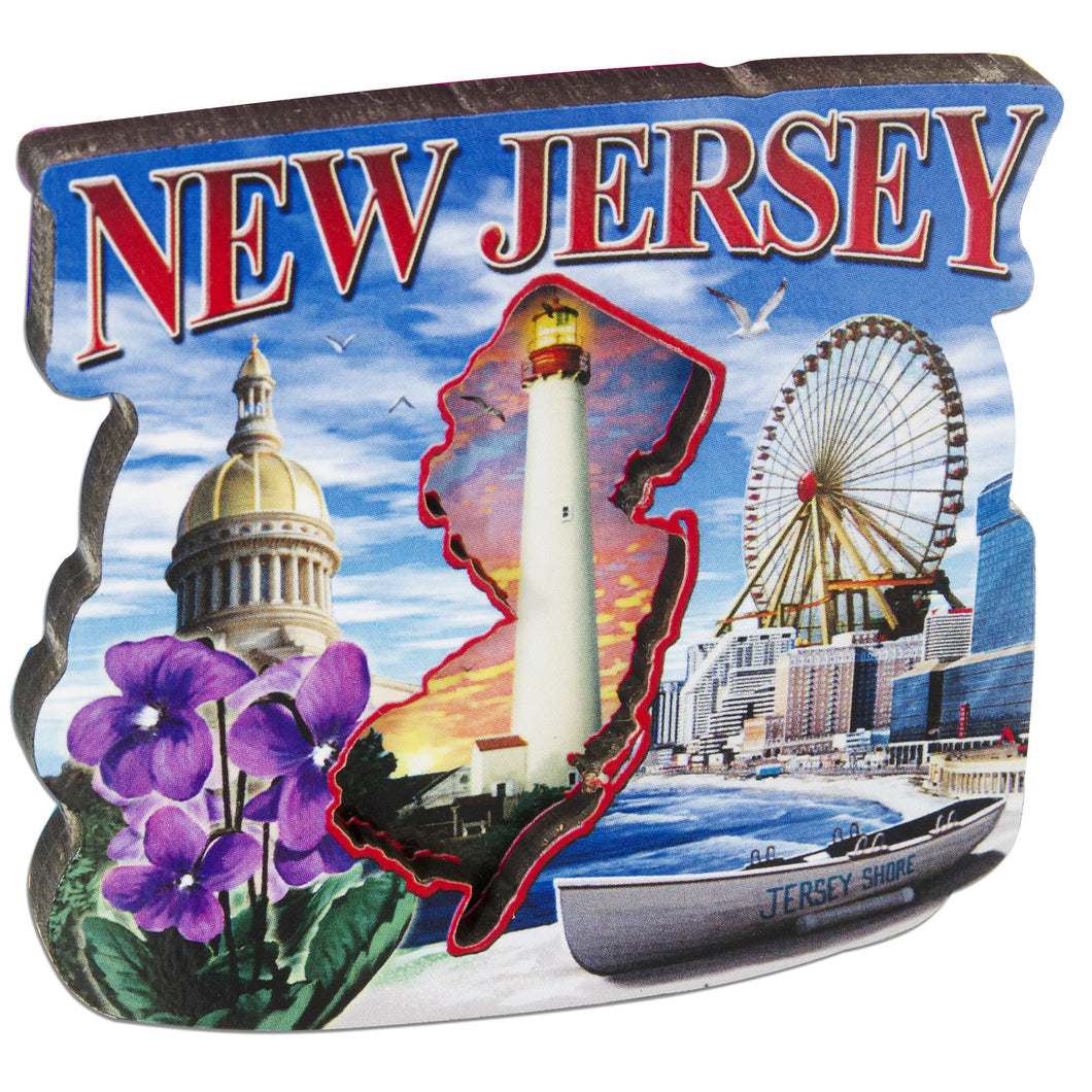 MGNJ57 Magnet Wood Montage New Jersey