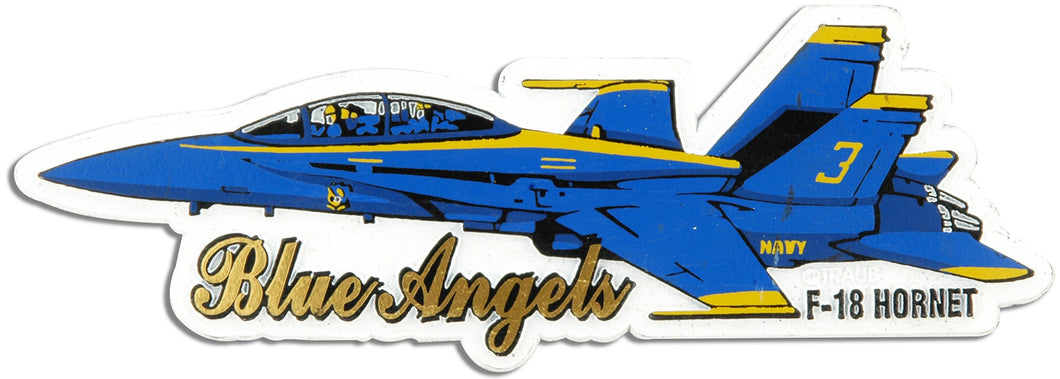 Rubber Magnet Large F18 Blue Angels