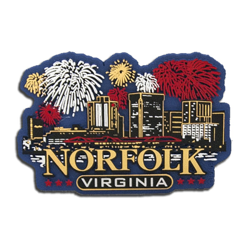 Rubber Magnet Large Norfolk Fireworks